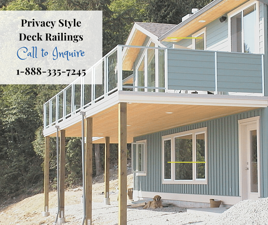 Privacy style deck railings