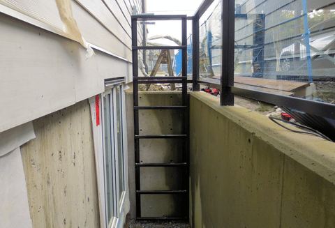 dekrail custom aluminum fire escape ladder basement window well