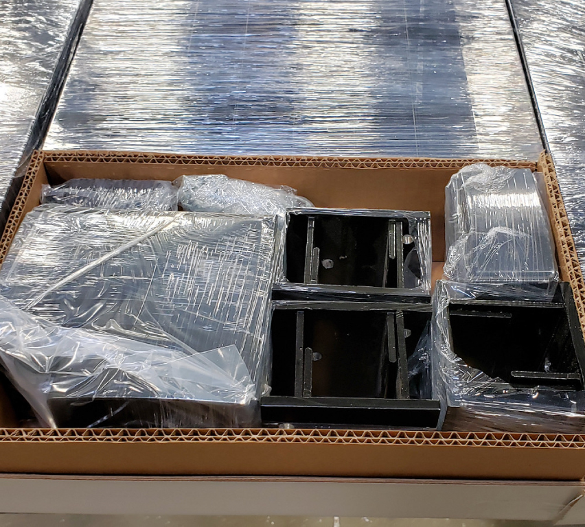 Dekrail eco friendly full cardboard encased deck railing packaging
