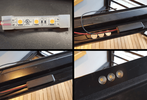 dekrail deck railing led lighting install close up details